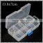 PP Plastic 8 compartments Transparent Adjustable Electronic Components Storage Box Beads Box