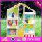 2016 new design baby wooden doll house, top fashion kids wooden doll house, educational children wooden doll house W06A155