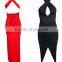 OEM 2015 Summer Solid color Halter Sexy Personality irregular bandage Cocktail dresses