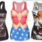 Newest women's style sublimation stringer tank top wholesale tank tops in bulk with 3D printing