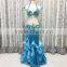 Professional dance wear women turquoise belly dance wardrobe QQ069