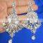 White silver beads dangler EARRING pair
