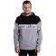 Cotton pullover hoodie black and grey color hoodies fabric