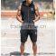 Khaki Cotton Fleece Shorts for Men High Quality Gym Shorts Black Sweat Shorts Tapered Jogger Pants