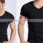 best selling cheap western european v-neck man plain blank tee t-shirts