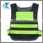 Hottest unisex mesh linned black reflective safety vest