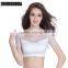 Fashion Womens Basic Short Sleeve Lace Crop Top lady tops for women 2016