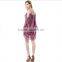 zm50234b europe new product lady cloth printed chiffon dress women