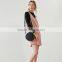 V neck pink dyed corduroy front pockets sleeveless vest dress for girl