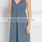 High Quality Soft Pima Cotton Nightdress Woman Nightwear Sleepwear with Crisscross Back Straps Design