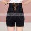 Hot Sale Women Fahion High Waist Single Breast Denim Pants Ladies Denim Shorts