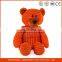 chubby plush orange fabric fat bear