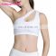 Fashion One Shoulder Design White Running Top Sport Bra Women