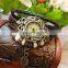 2014 Stock Wholesale Vintage Genuine Leather Bracelet Vintage Watch