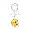 epoxy finished emoji keychain