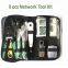 9/1 Network Tool Repair Kits - Ethernet Lan Cable Tester Computer Maintenance Coax Crimper Tool for RJ-45/11/12 Cat5/5e