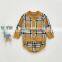 2020 infant 3-6-9 months baby suit plaid jacket suspenders romper romper two-piece suit single shot