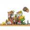 Children wooden combination plastic slide outdoor playground