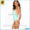 New Design 2016 Hot Women Sexy Mint Green Backless One-Piece Swimwear