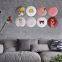 Nordic Simple Style Hand Made Cartoon Cat Dog Red White Plate For Food And Wall Decoration
