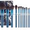 12pcs blue high end brush set with logo new  professional brush set  high quality private label brush set