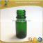 10ml green essential oil glass bottle with silver dropper