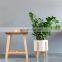 mid century modern fixed wooden floor flower plants pot stand 20.3x28cm