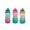 Wholesale Half Gallon 64 Oz Motivational Sports Water Bottle With Time Marker Large Bpa Free Jug Handle