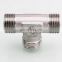Hot sale 316 /304 stainless steel npt bulkhead hydraulic male connector tee pipe fittings