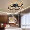 Modern Hotel Bedroom Pendant Light Living Room Round 8-tier Rings LED Ceiling Lamp for Indoor Decoration