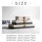 hot-sell modern antique home interior wedding rectangular beige grey luxury retro pu leather mdf metal jewelry box