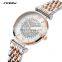 SINOBI Customize Logo Woman Wristwatch S9851L Alloy Band Diamond Decoration Lady Hand Watch Casual Dress Girls Watch
