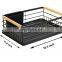 Kitchen Dish Drainer, Drying Rack with Full-Mesh Storage Basket, Black