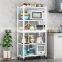 Nordic organization Kitchen cabinets foldable microwave oven rack metal kitchen storage organizer containers