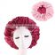 Fashionable Double Layer Adjustable Satin Bonnets with Adjust Cord