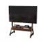 Solid wood TV cabinet with movable TV for home use, simple small apartment living room, integrated movable floor stand