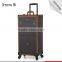 Professional large size rolling cosmetic case trolley 2 in1 makeup case with mirror