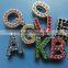 Wholesale Colorful Diamonds Metal Jewelry Zinc Alloy 18mm Rhinestone Slide Letters