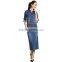 Women Long Demin Dress, Ready Made Fashion Jeans Clothing