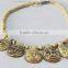 Skull Bone Pendant Beads Chains Engraved Horn Jewelry `