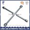Factory Heavy Duty Forged Cross Rim Wrench With Metal Pad For Truck