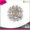 High Quality Imitation Silver Fashionable Artificial Diamond Brooch With Big Round Shine Glass