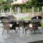 Cheap Synthetic Black Rattan Outdoor Furniture Garden Table and Chairs