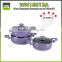 Silicone handle cookware set with nonstick/ceramic coating cookware sets