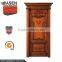 high quality decorative villa/apartment entrance walnut single wood carved doors