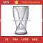 New double wall mermaid fish shaped wine glass cup