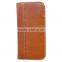 Brown oil wax leather Wallet case for 6S, case for iphone 6S with file pocket