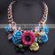 Best Selling Fashion" Trendy colorful chunky flower statement necklace/                        
                                                Quality Choice