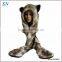 Design your own handmade knitted custom winter Animal scraf hats gloves set