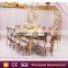 golden stainless steel wedding table square banquet dining table                        
                                                Quality Choice